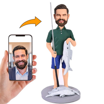Regalos para Papá Amantes de la Pesca Figuras Novios Personalizadas con Texto Grabado